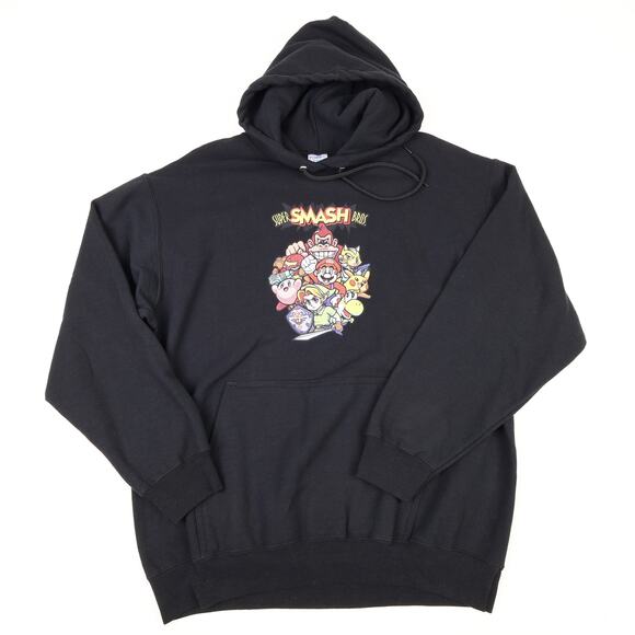 Super Smash Bros. Port & Company Mens Large Sweathshirt Hoodie Black - Picture 2 of 11